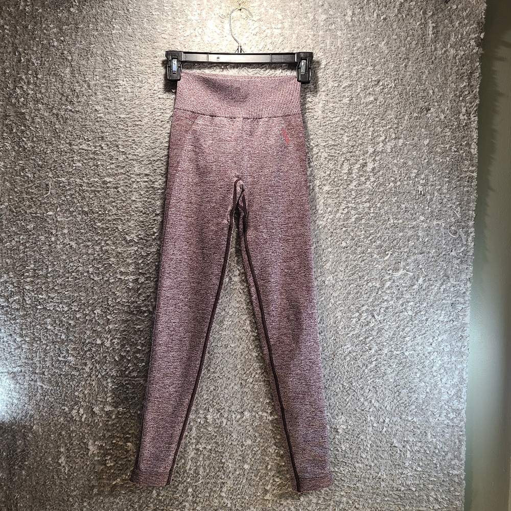 Gymshark Flex Leggings Winter Berry Rose Slate‎ Sz XS Nylon Polyester
